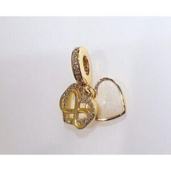 Sparkling Infinity Heart Dangle, Charm For Pandora Bracelet Necklace - Picture 6 of 7